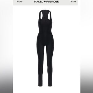 Naked Wardrobe black ribbed jumpsuit size M 🖤